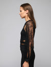 Lace sleeve top