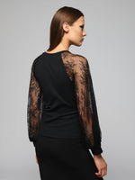 Lace sleeve top