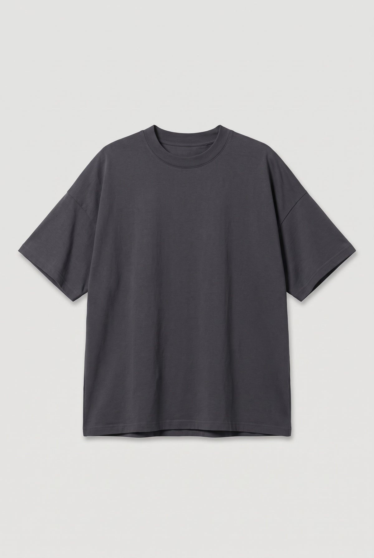 Charcoal oversized tee - Charcoal - flat lay