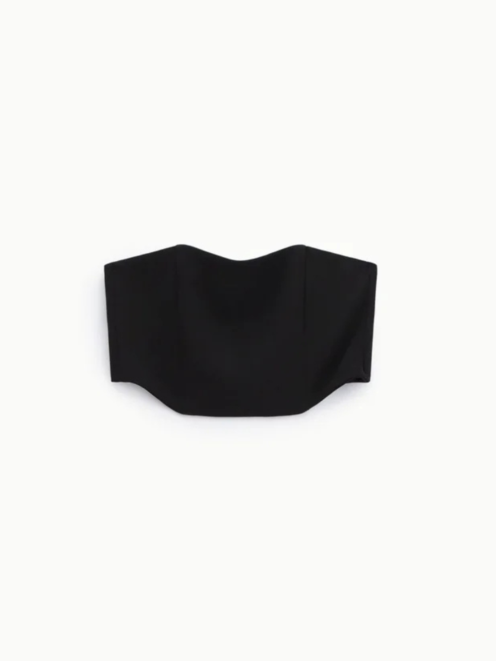 Top cropped straight neckline