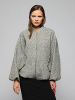 Blouson aviateur en tweed