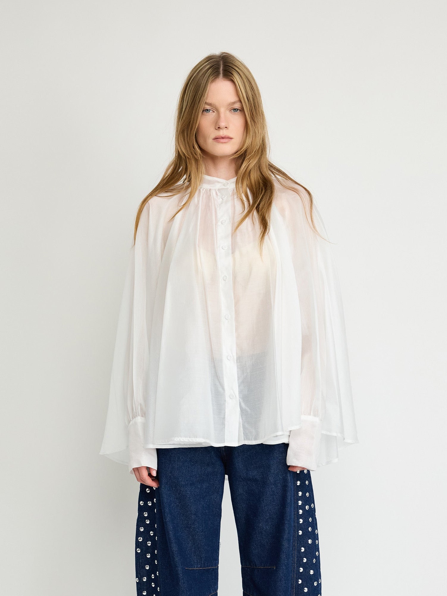 Sheer Tencel Blouse