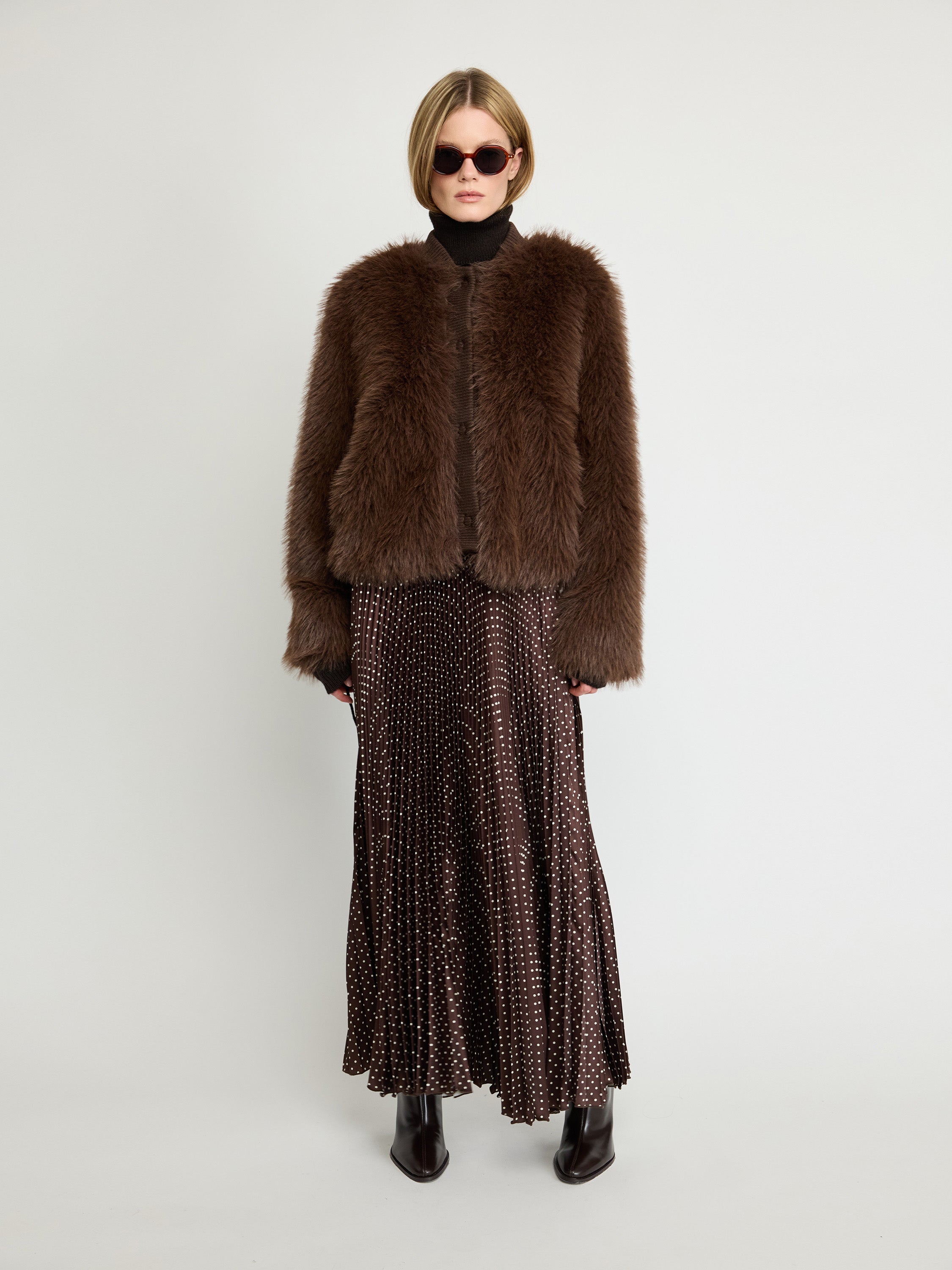 Faux Fur Bomber Jacket