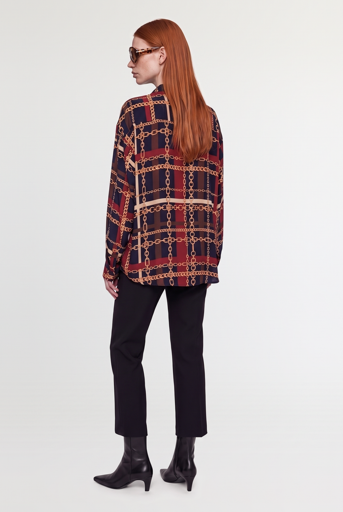 Chain Print Blouse - Multi - back view
