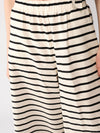 Long striped skirt with high stretch waist