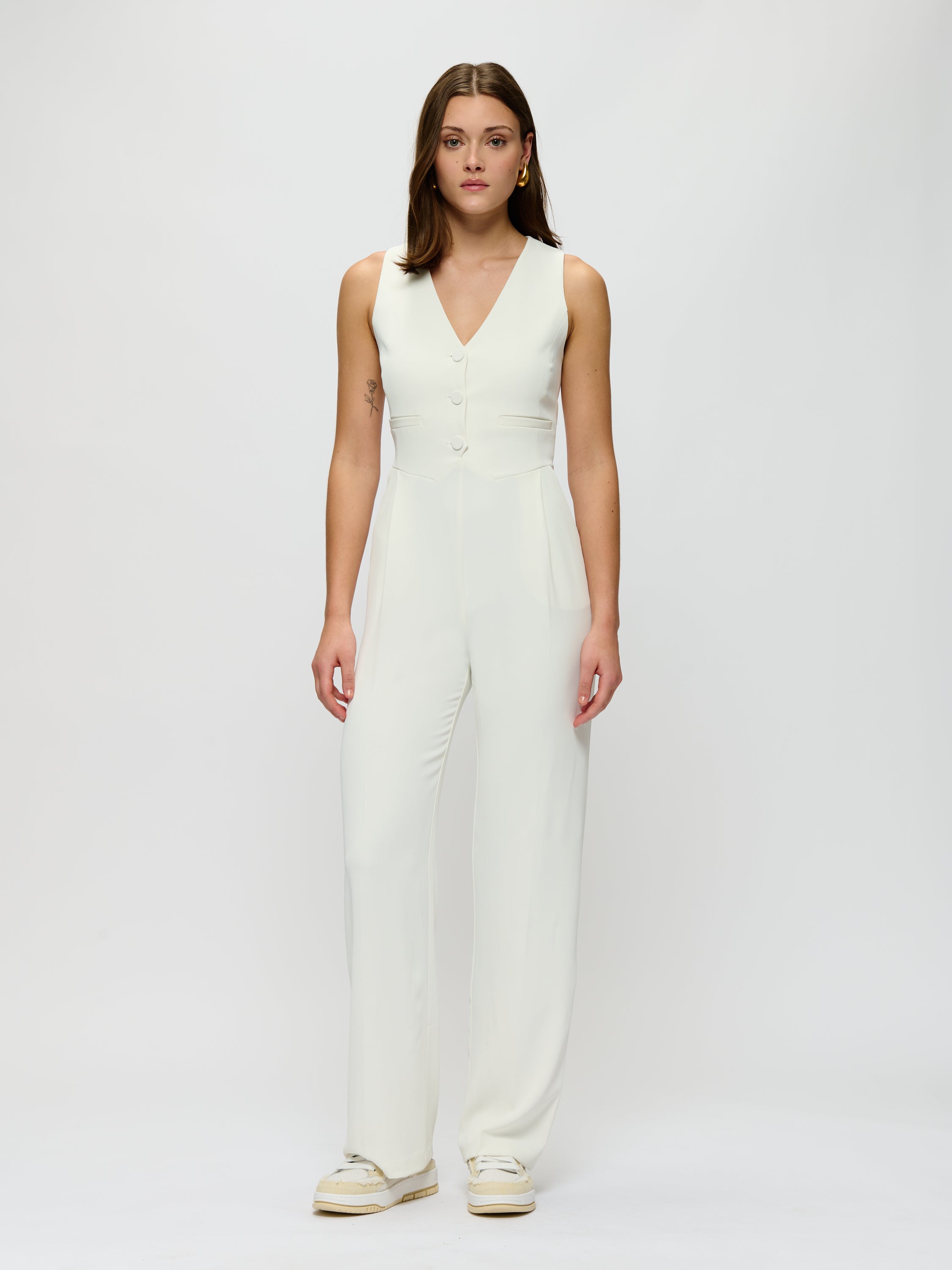 Sleeveless tuxedo jumpsuit online