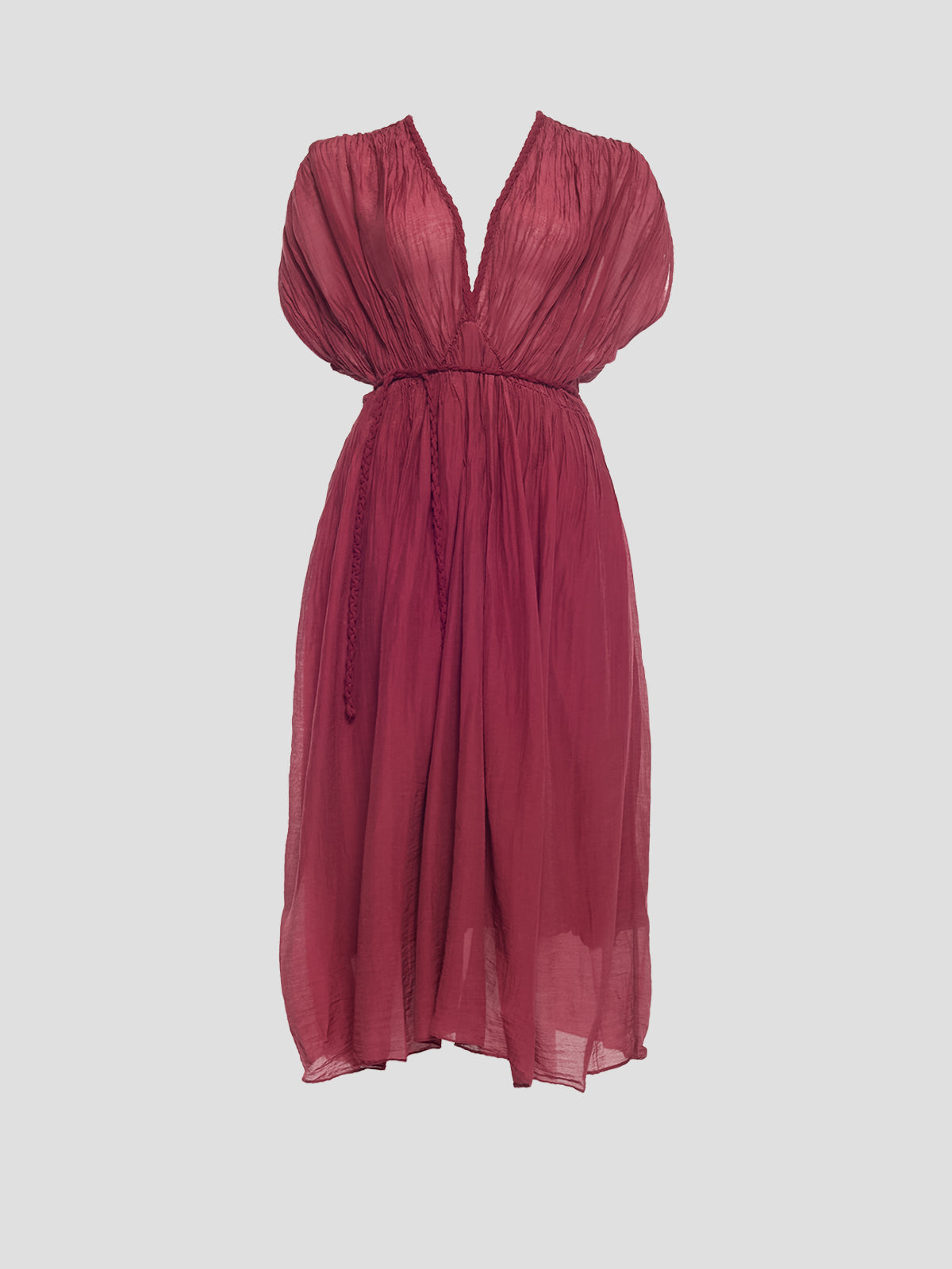 Pleated Cotton Dress