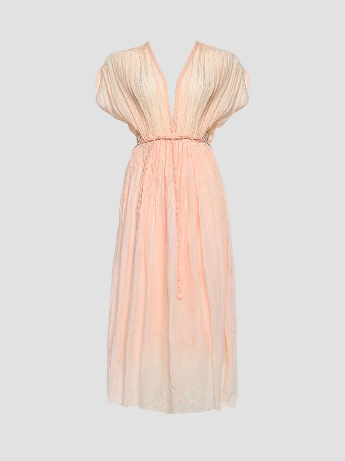 Pleated Cotton Dress