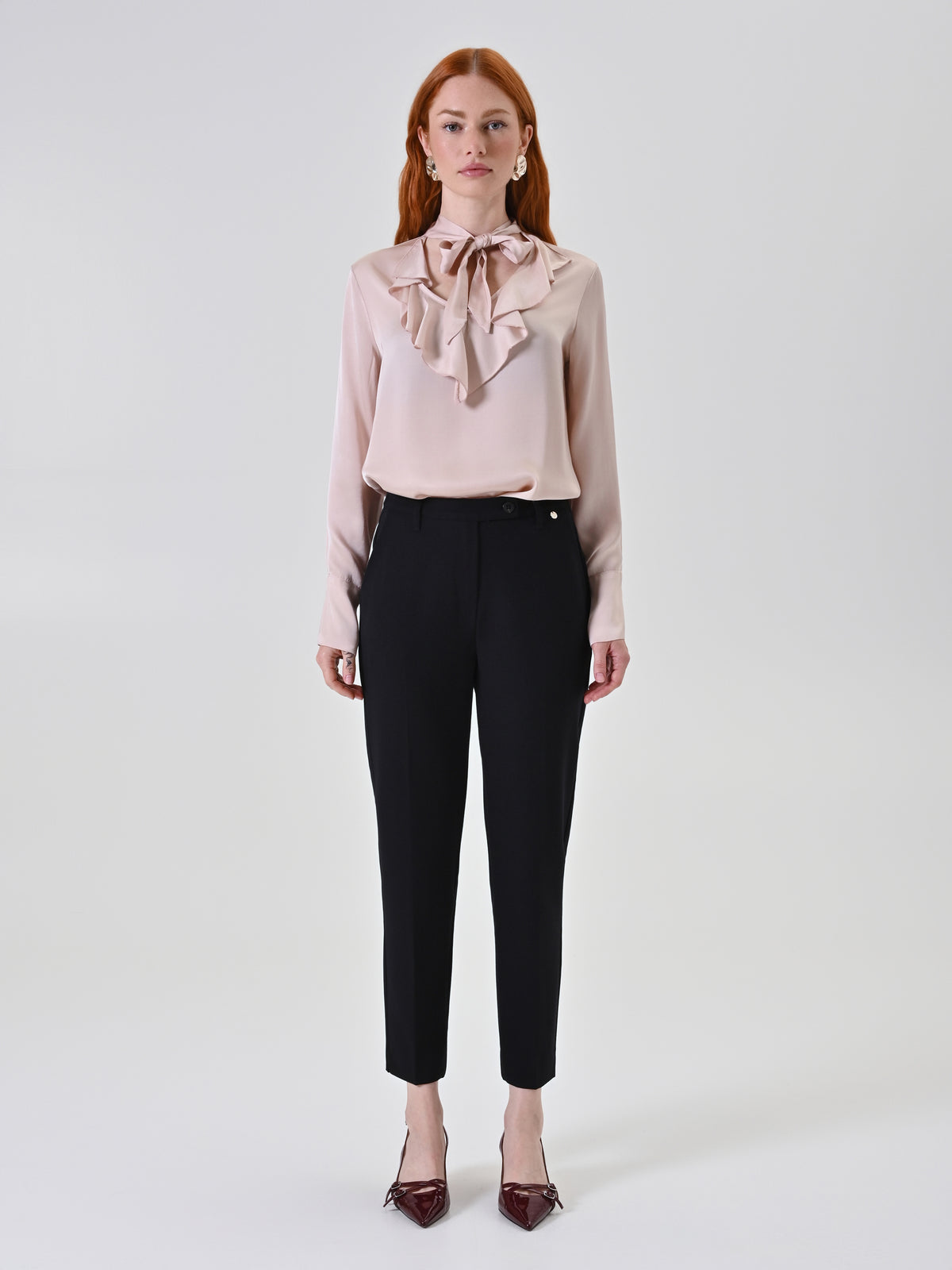 Black Polyviscose Pants - Maska