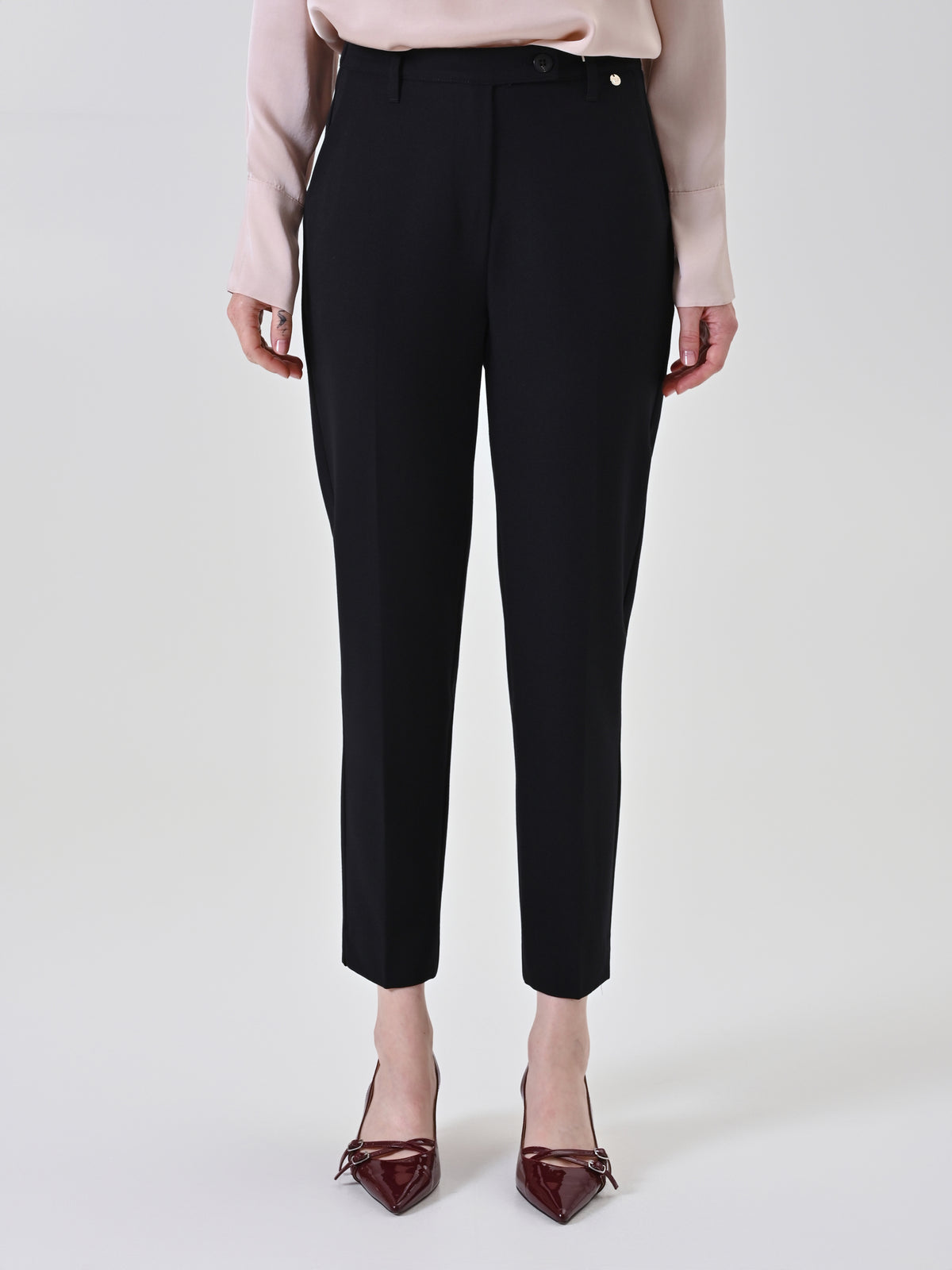 Black Polyviscose Pants - Maska