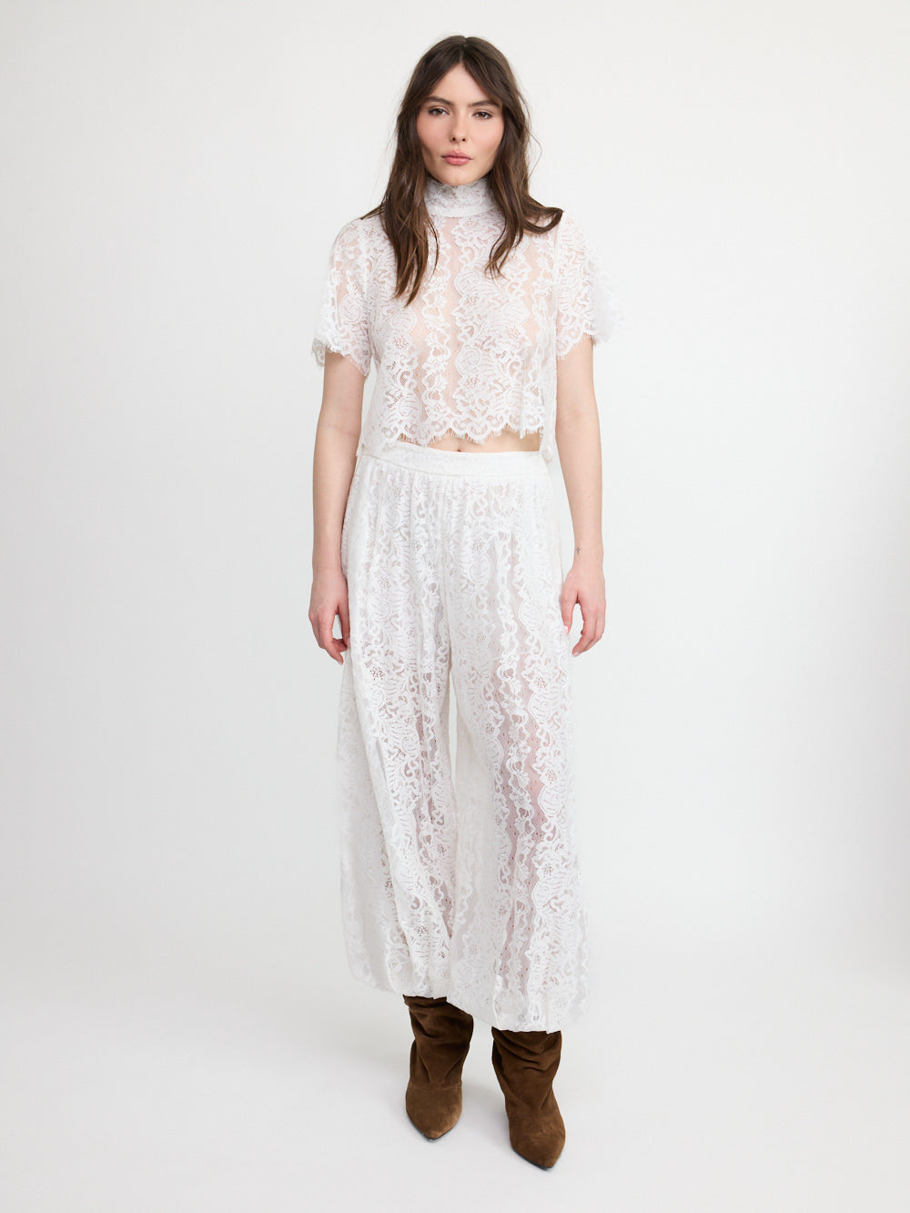Bohemian Lace Wide Pants - Maska