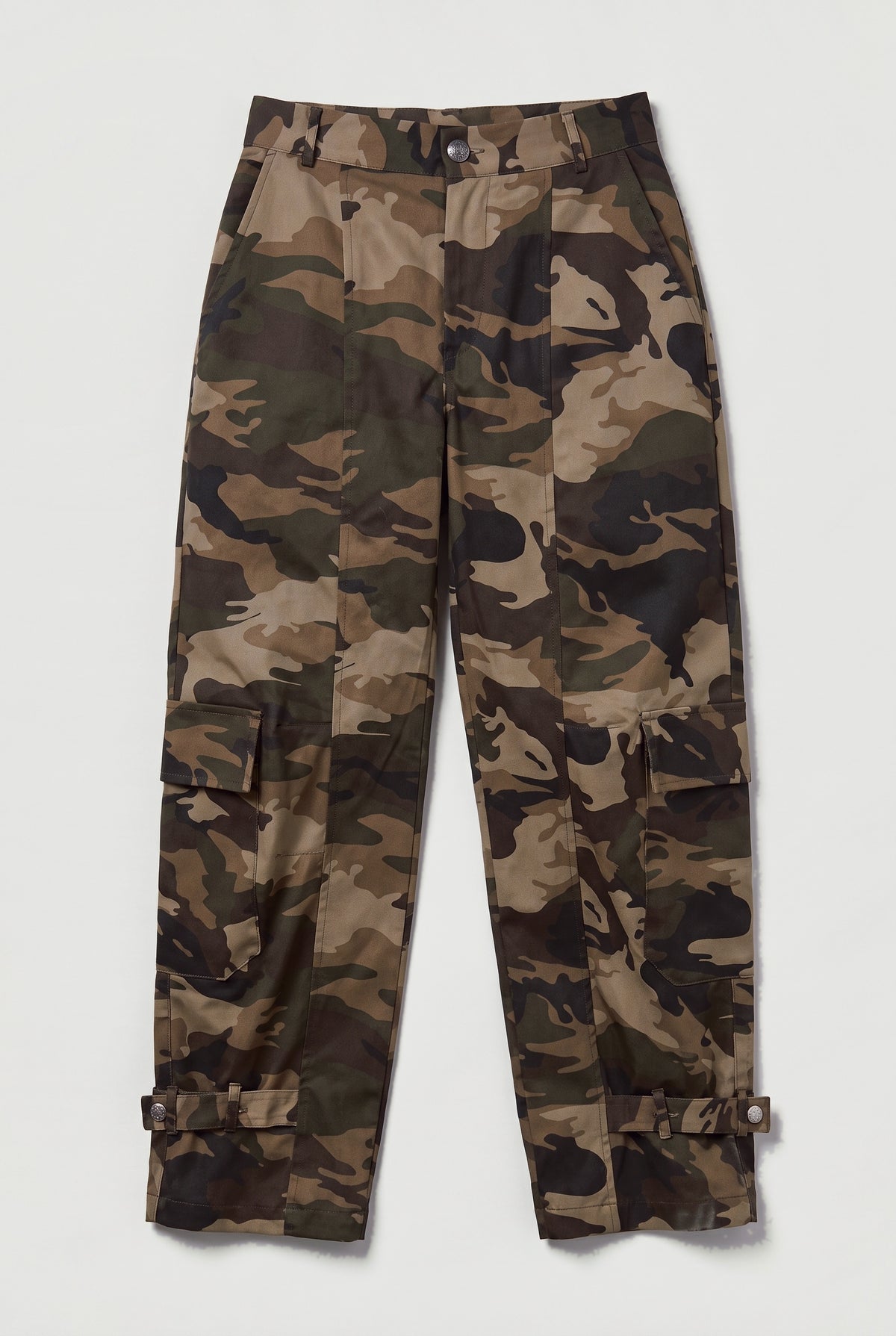 Camouflage Cargo Pants - Green - flat lay