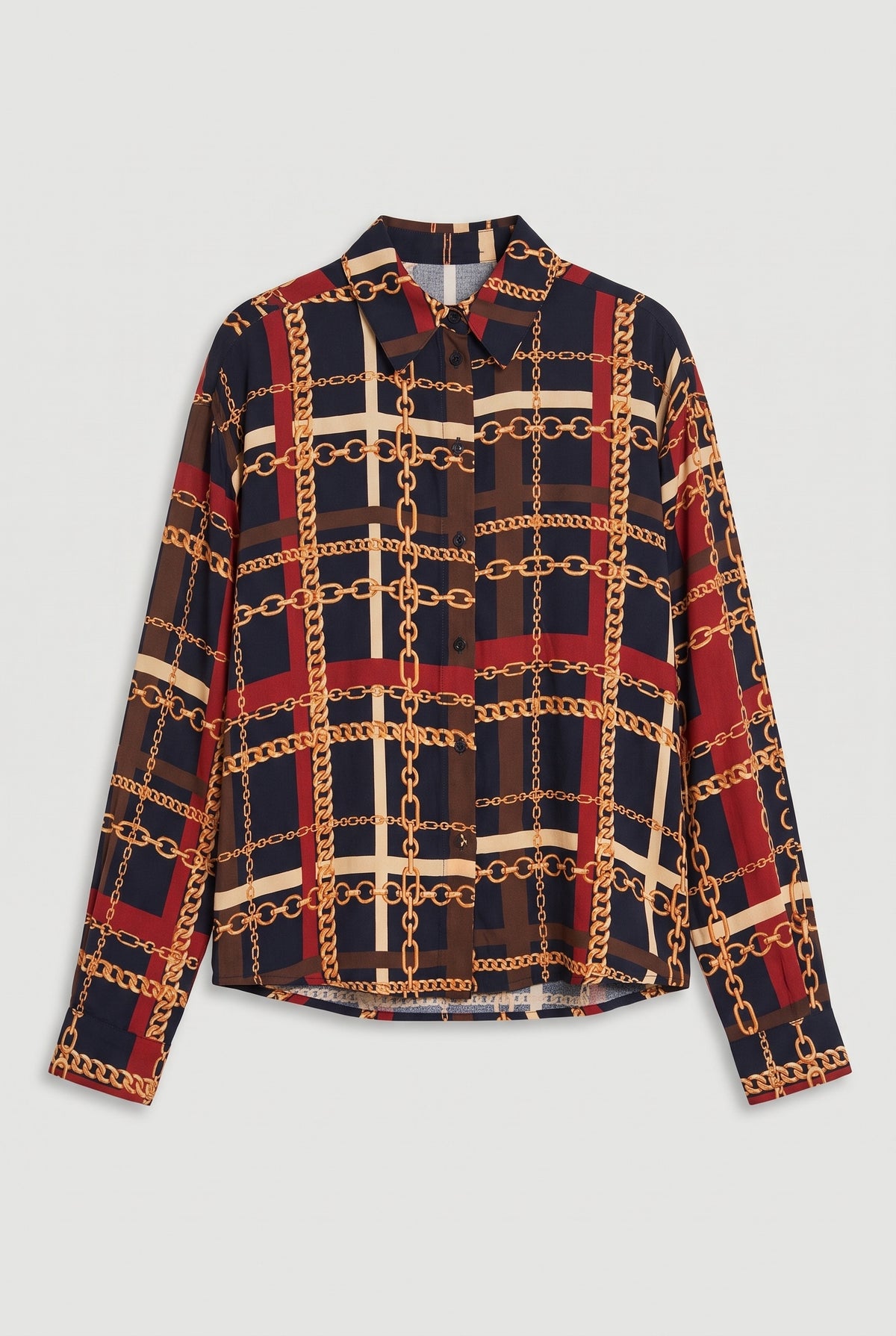 Chain Print Blouse - Multi - flat lay