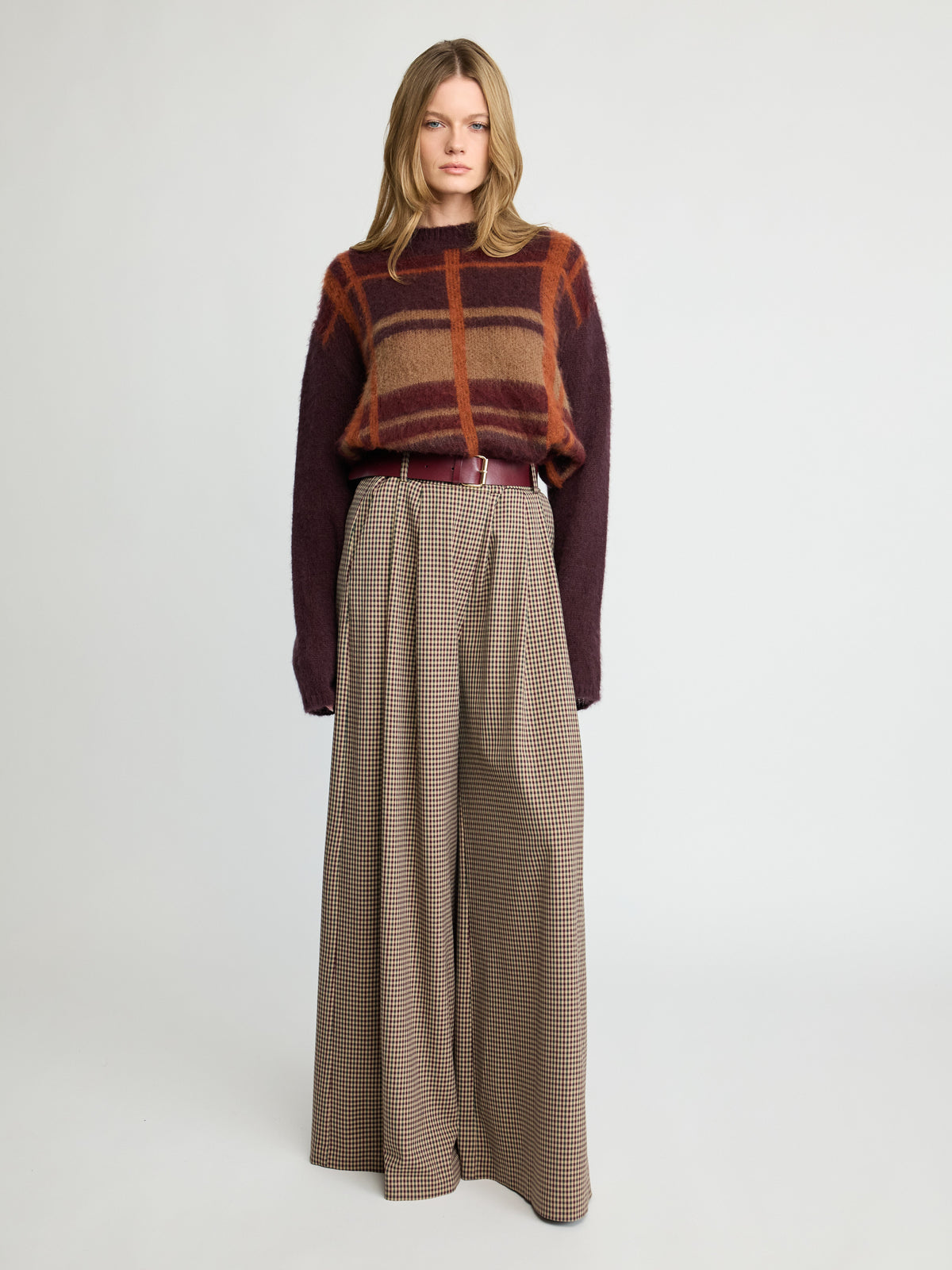 Checked Knit Sweater - Maska