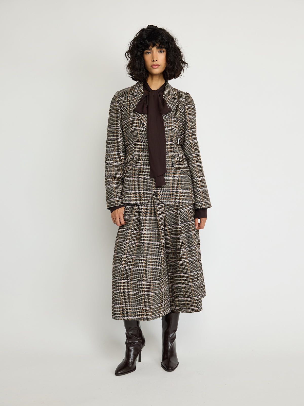 Checked Wool Blazer - Maska
