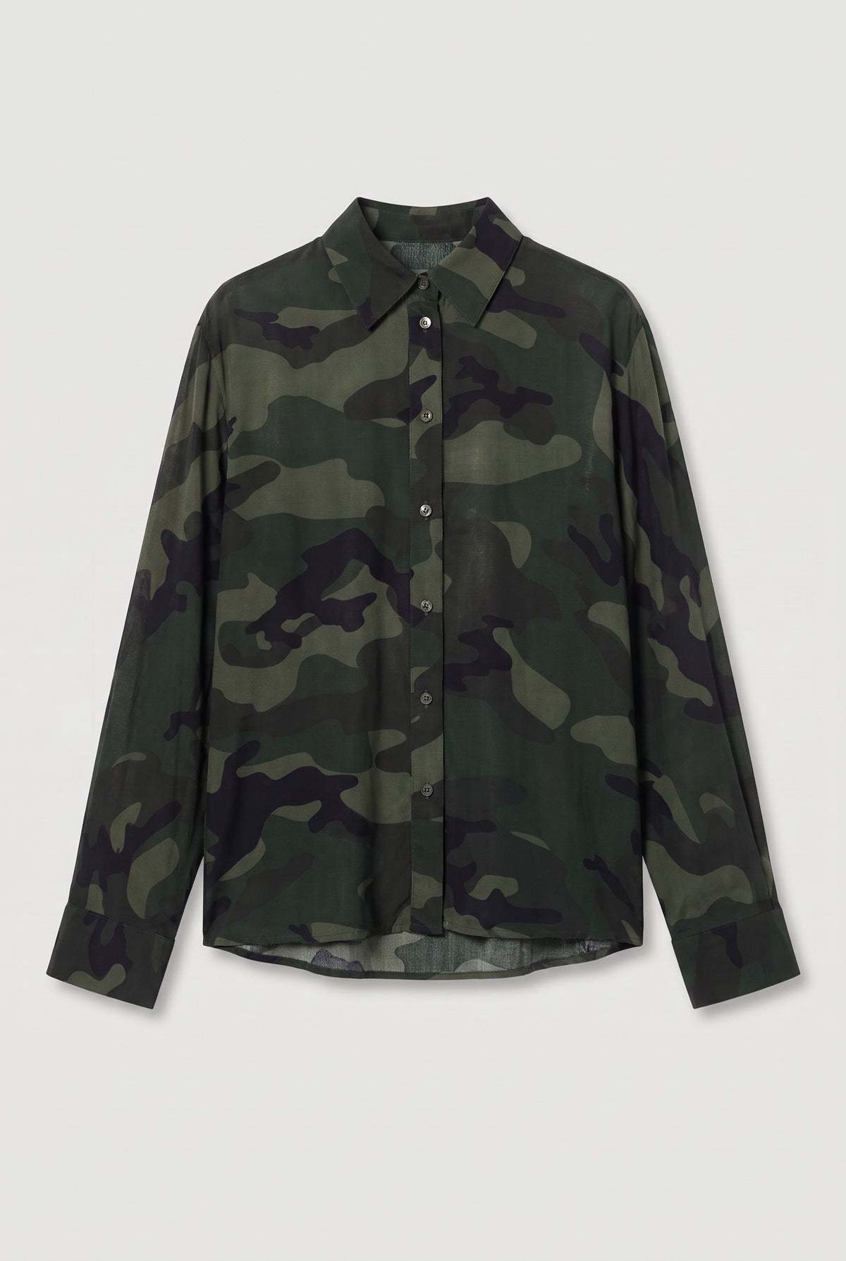 Chemise ample à imprimé camouflage
