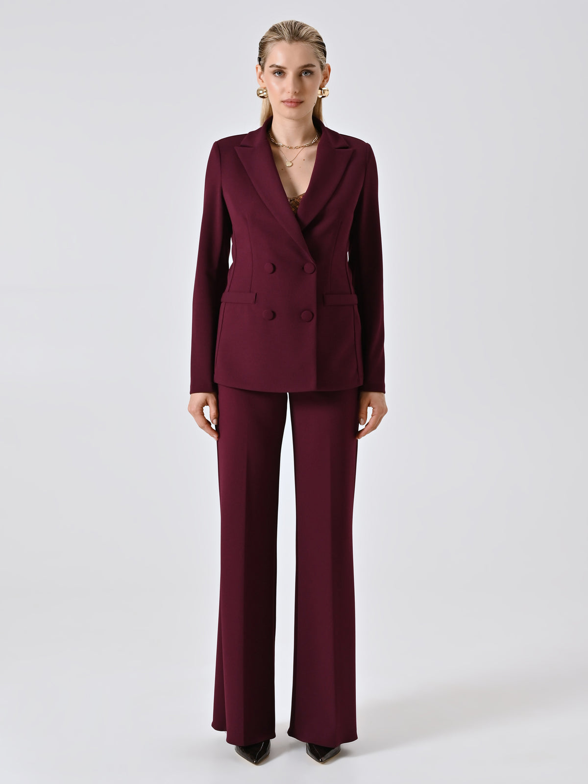 Double-Breasted Jacket Scuba Crepe - Maska
