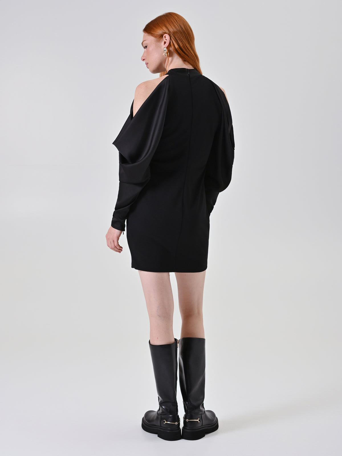 Dress with Satin Sleeves - Maska