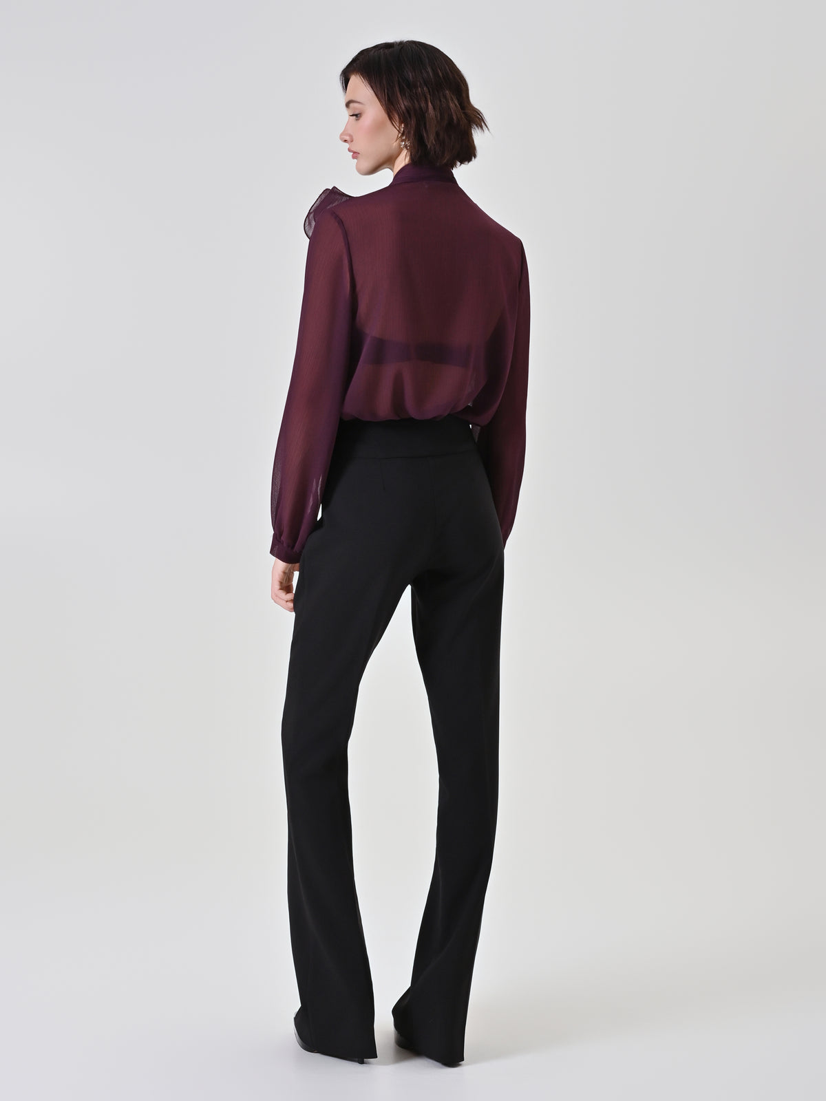 Flared Trousers with Gold Buttons - Maska