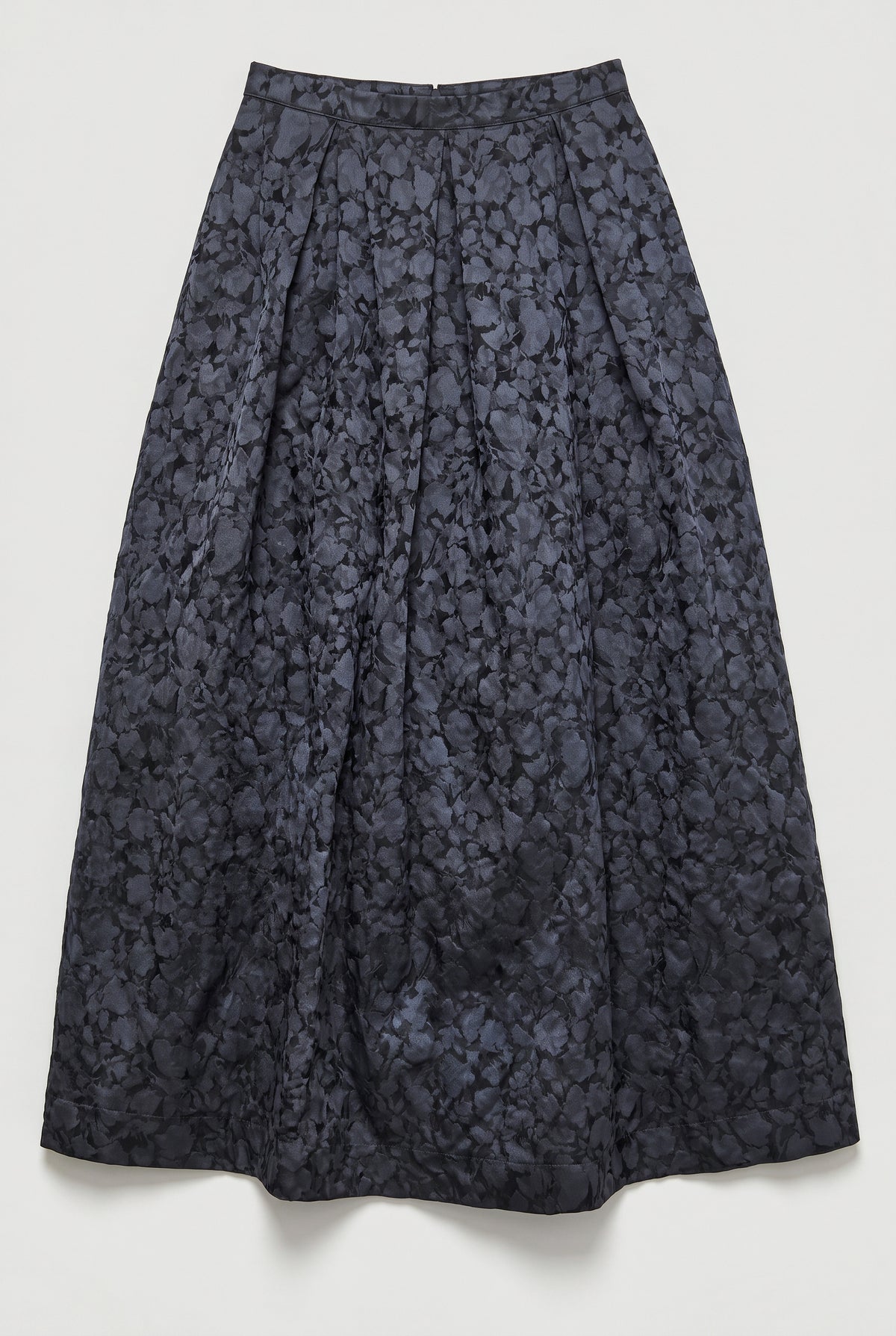 Floral Jacquard Maxi Skirt - Grey - flat lay
