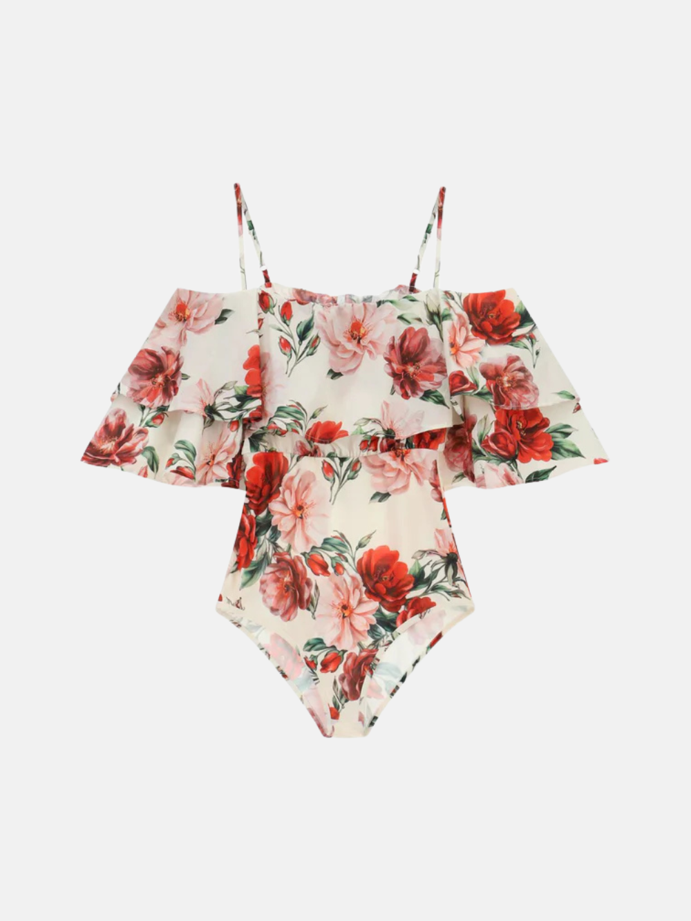 Floral Ruffle Bodysuit