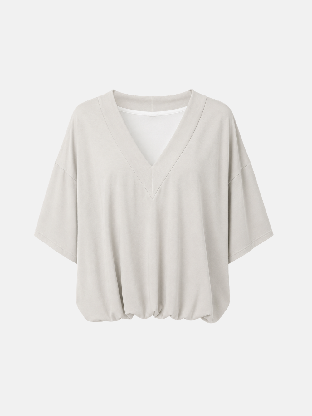 Gathered V-Neck Top
