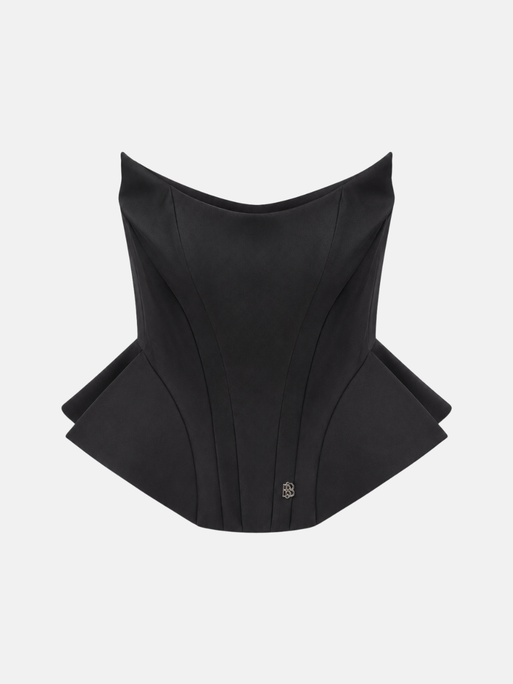 Black Strapless Corset Top