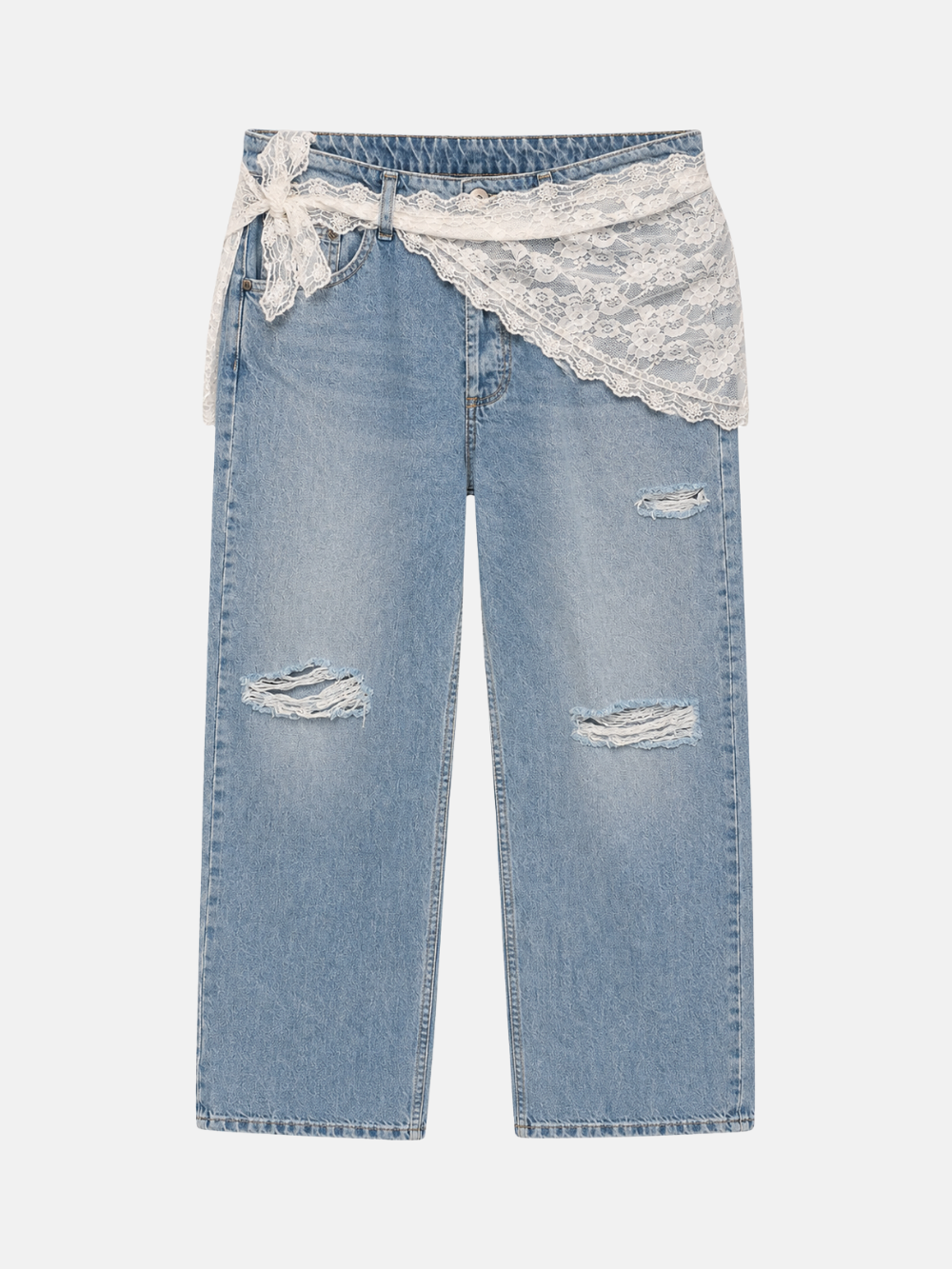 Jeans with Lace Detail