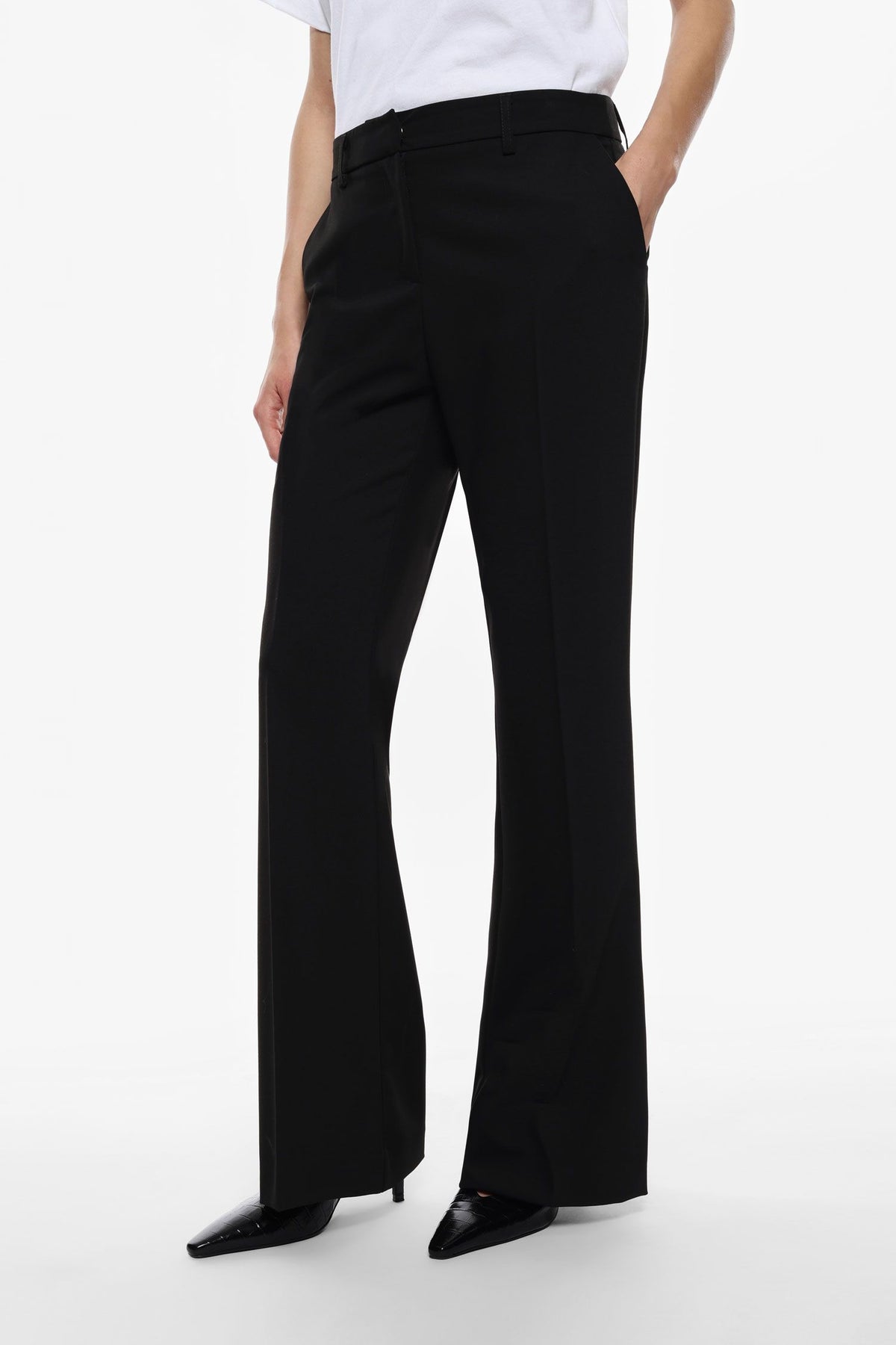 High-Waisted Flared Trousers - Maska