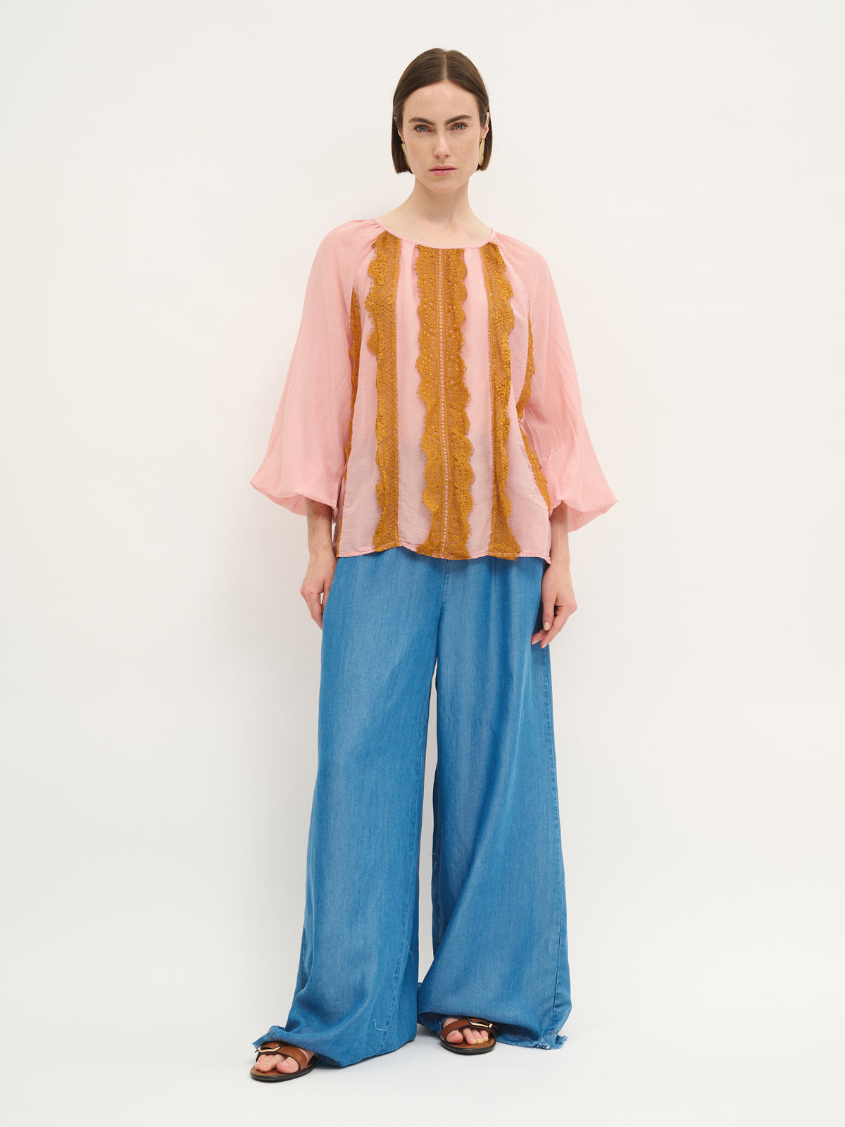 Lace Panel Blouse - Maska