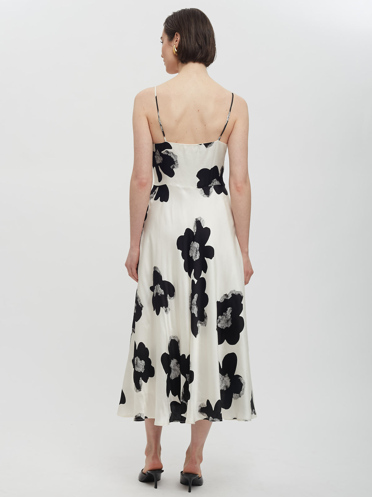 Cowl-Neck Floral Dress