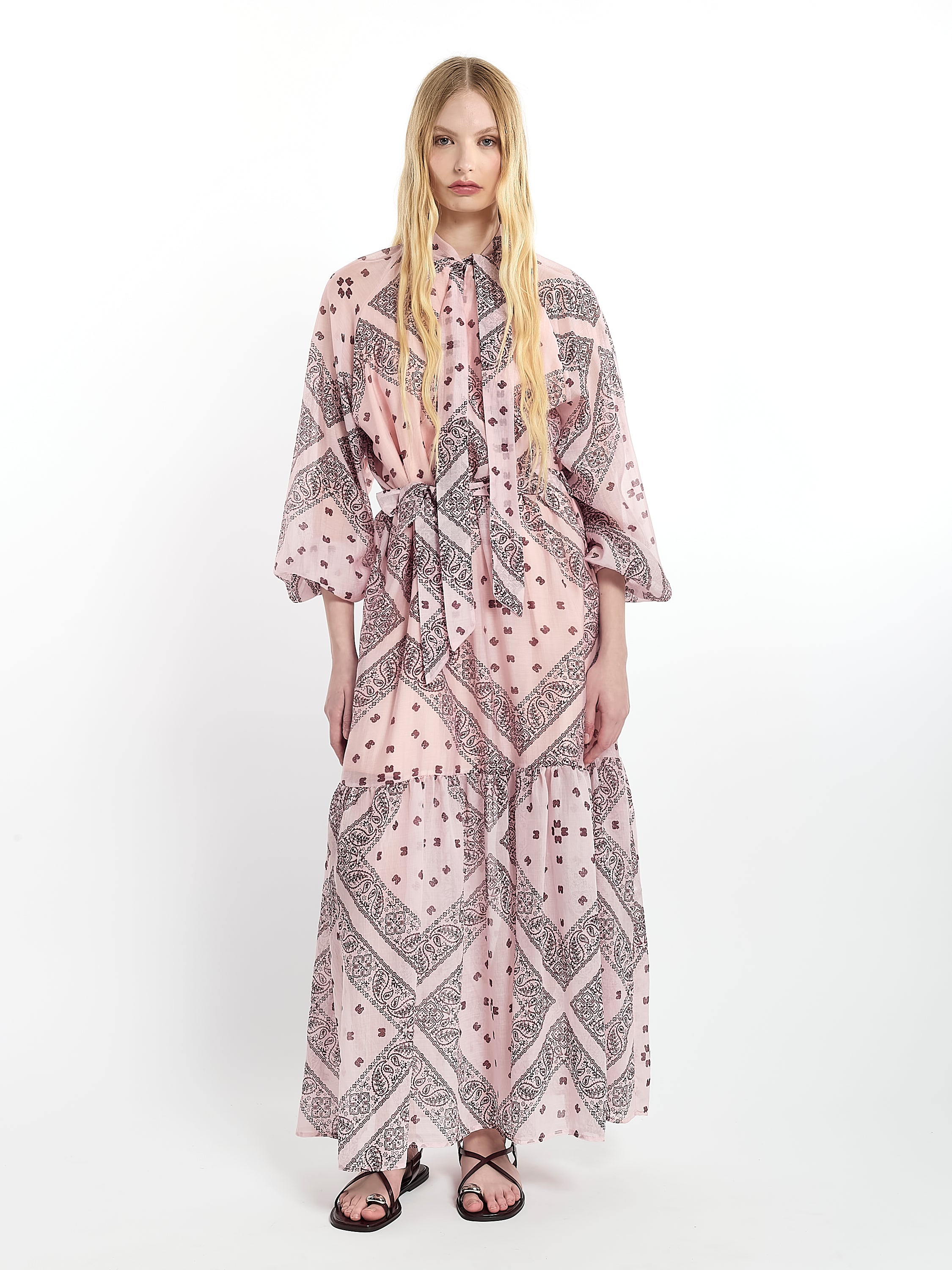 Belted Printed Dress