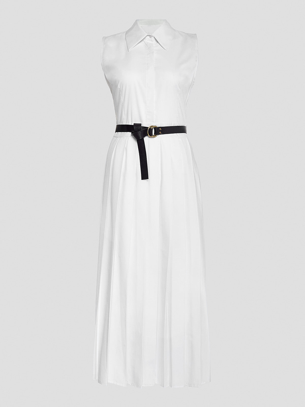 Plain Pleated Dress