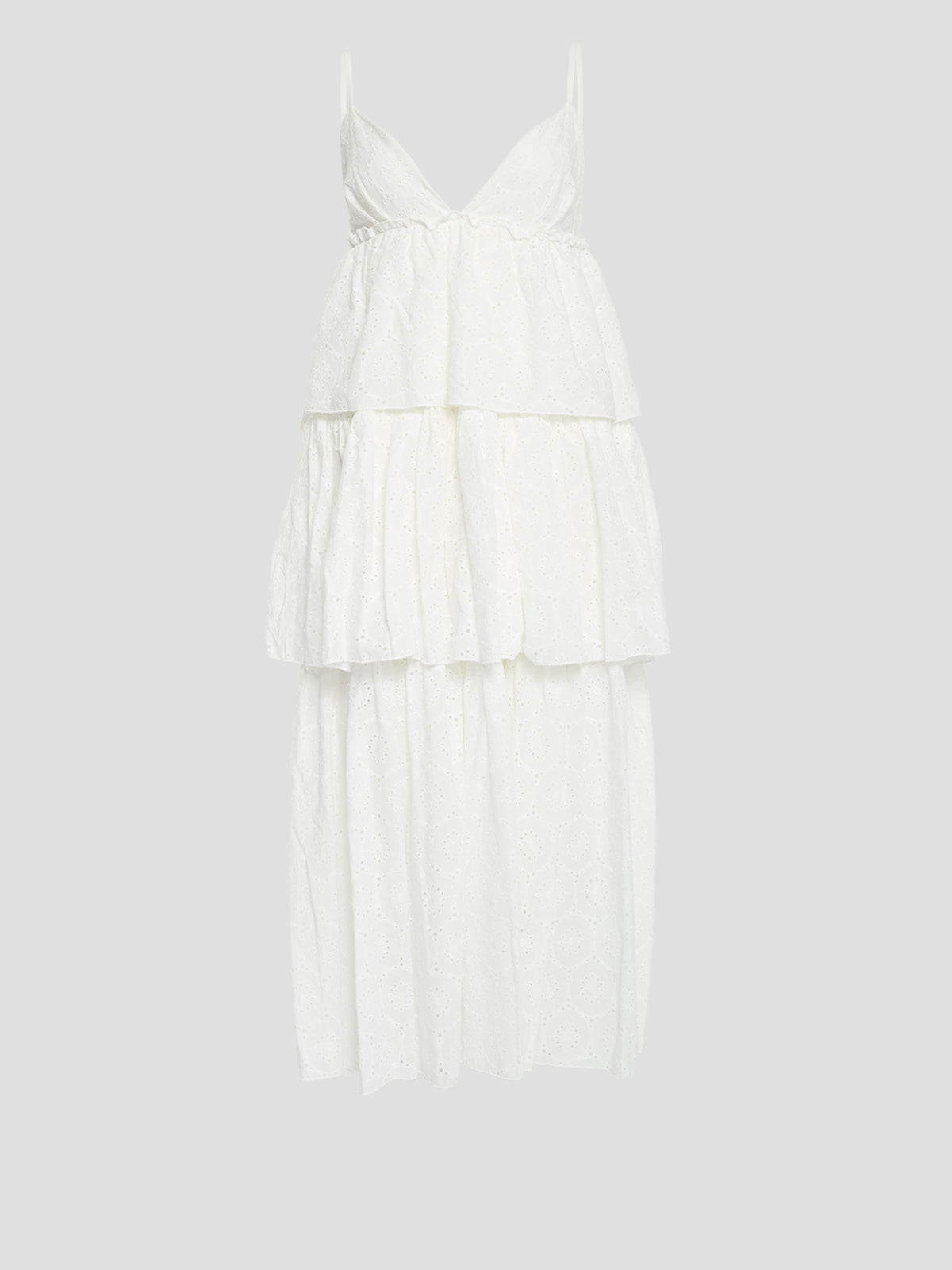 Robe en dentelle de coton à plusieurs niveaux