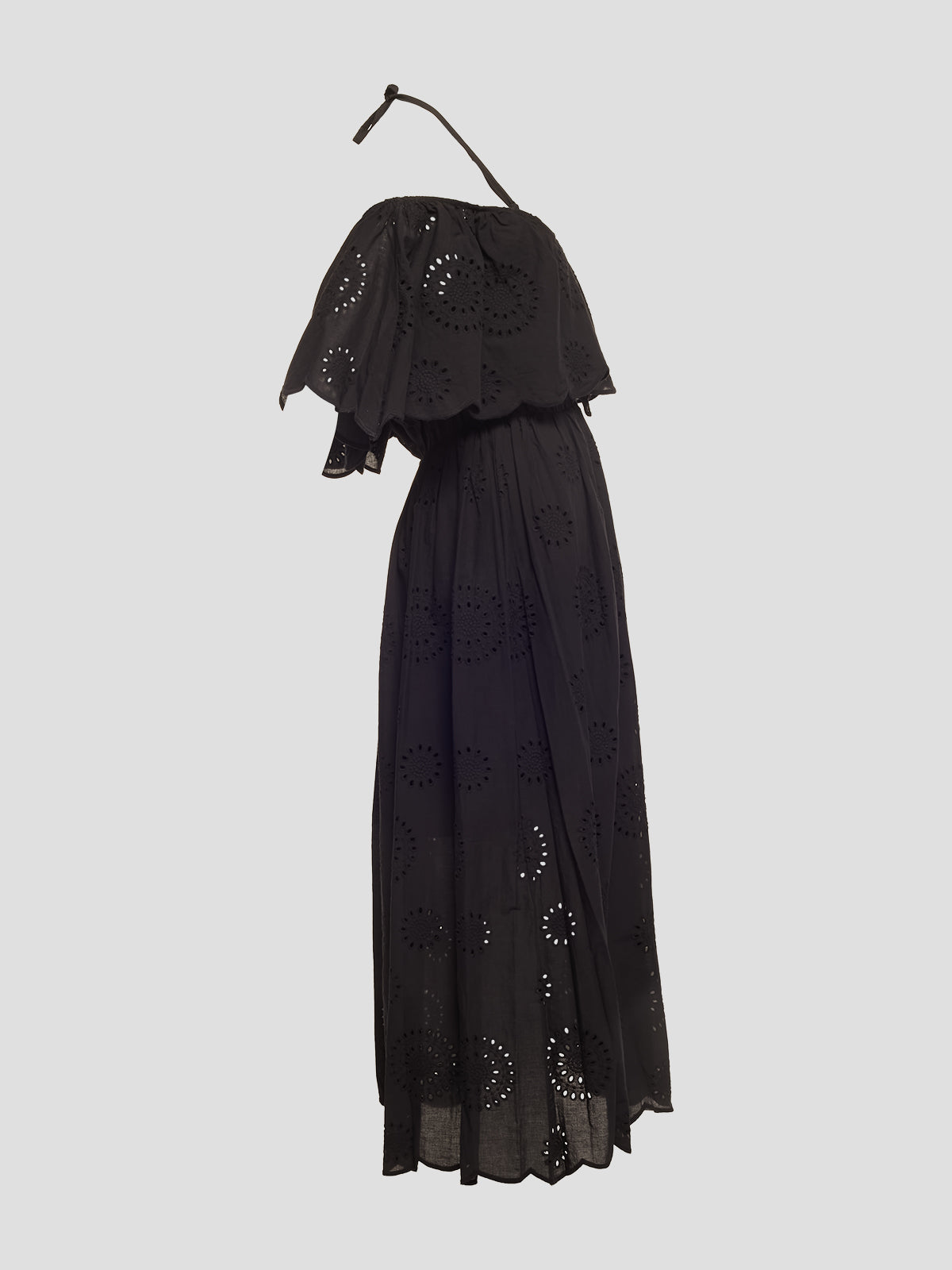 Robe en coton à épaules dénudées