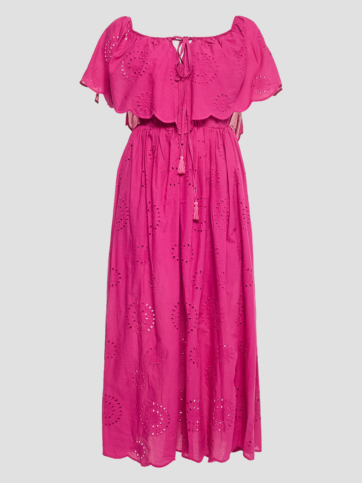 Robe en coton à épaules dénudées