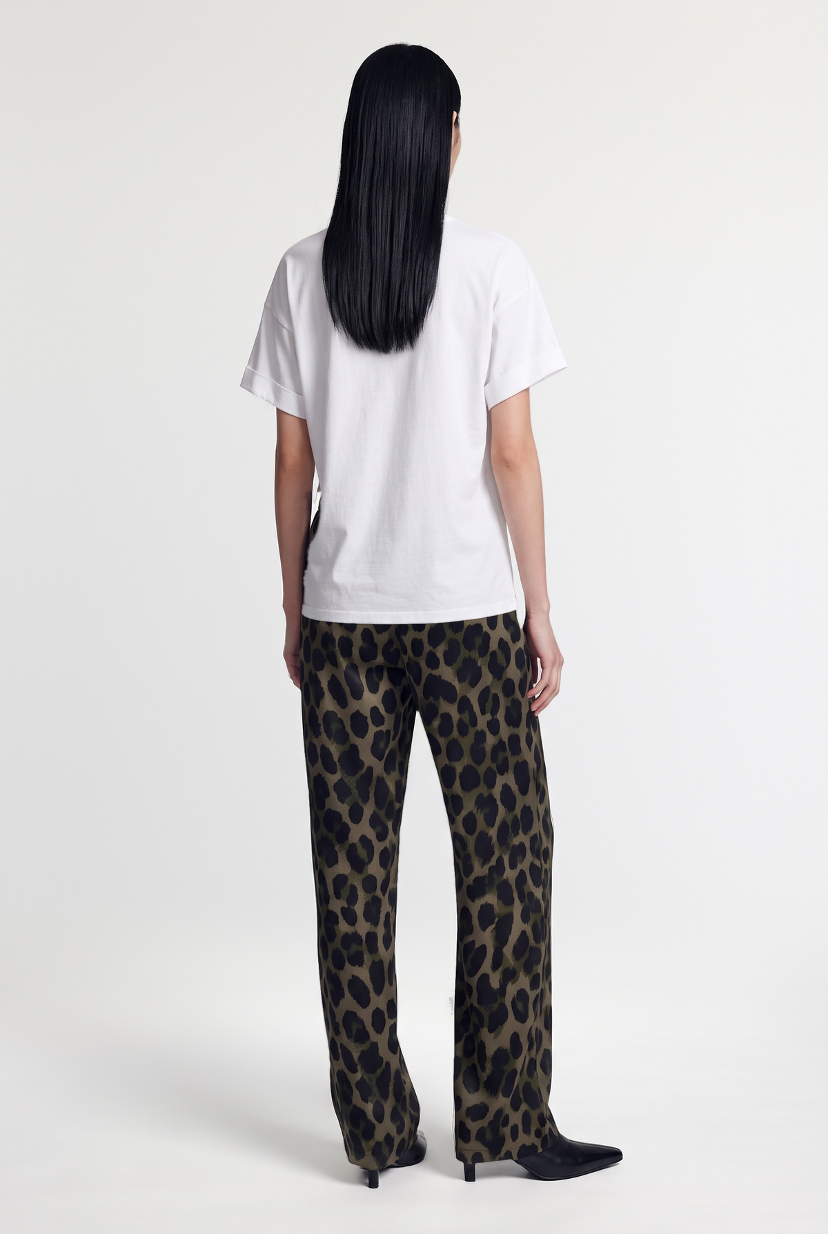 Portrait Graphic T-Shirt - White - back view