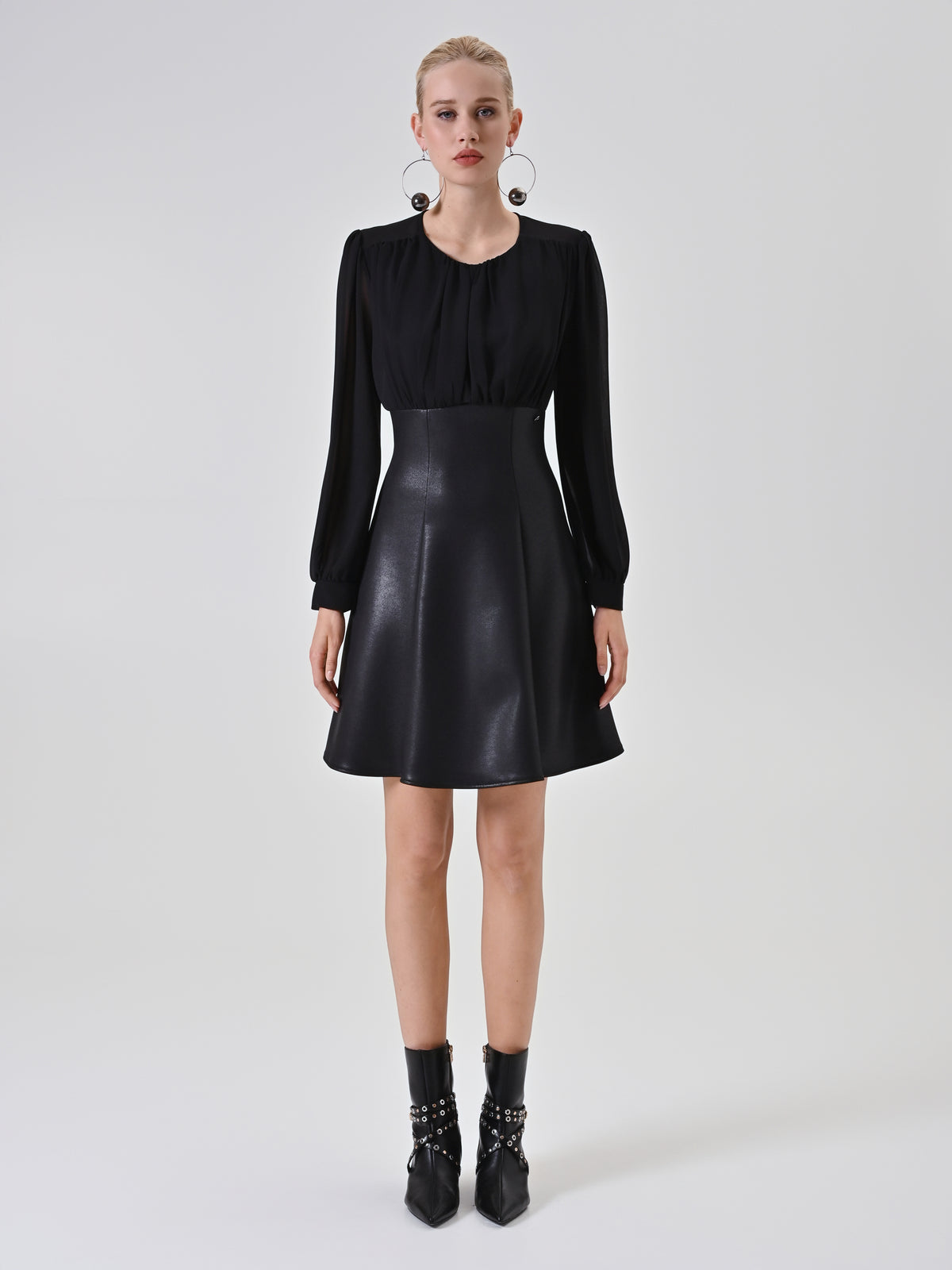 Puff Sleeve Mini Dress - Maska
