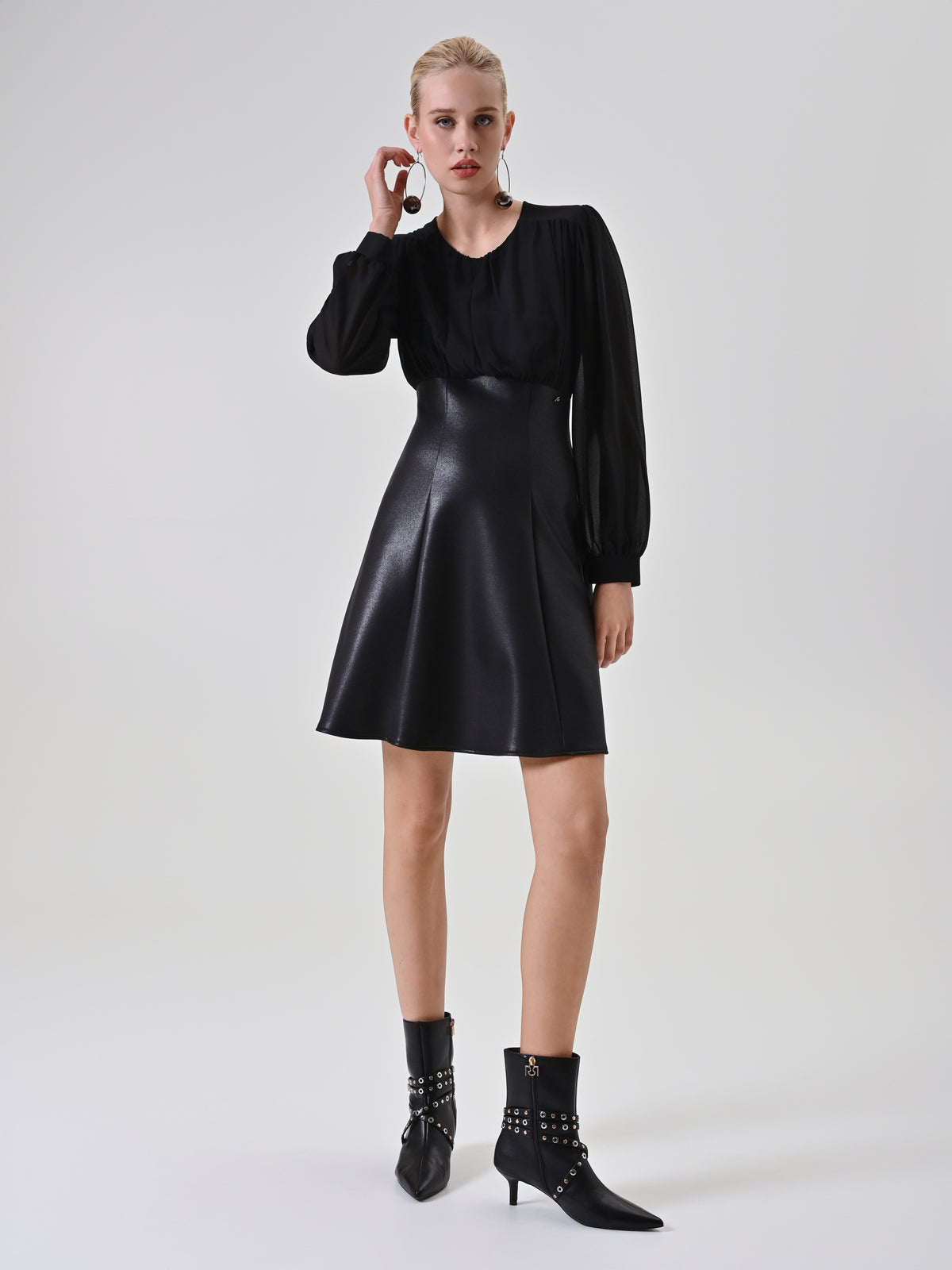 Puff Sleeve Mini Dress - Maska