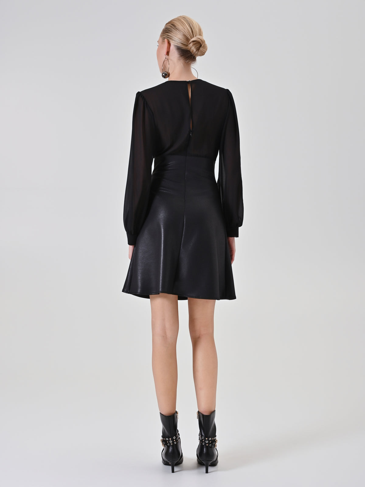 Puff Sleeve Mini Dress - Maska