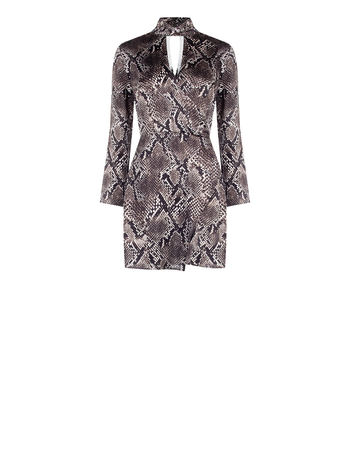 Python Print Draped Dress - Maska