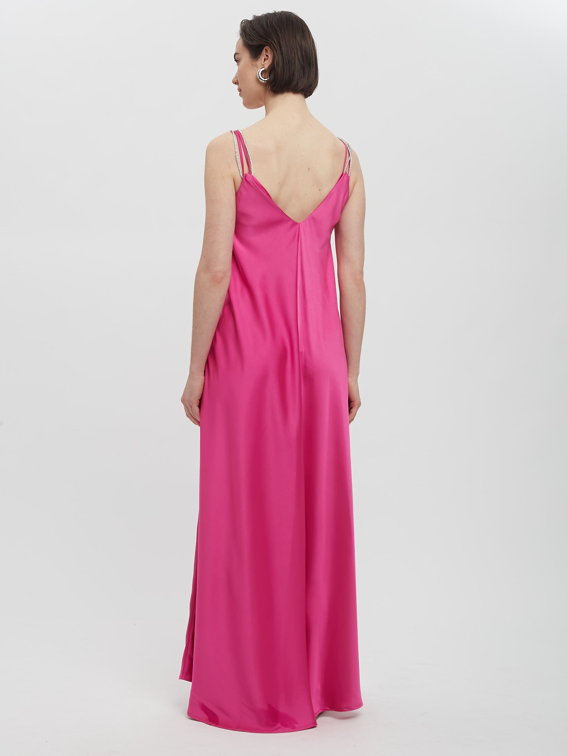 Robe à bretelles en strass