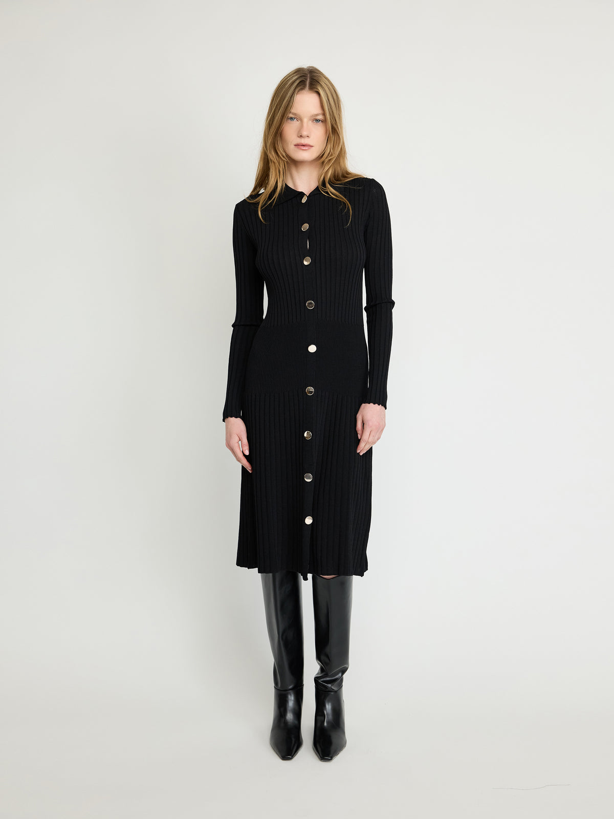 Ribbed Knit Dress - Maska