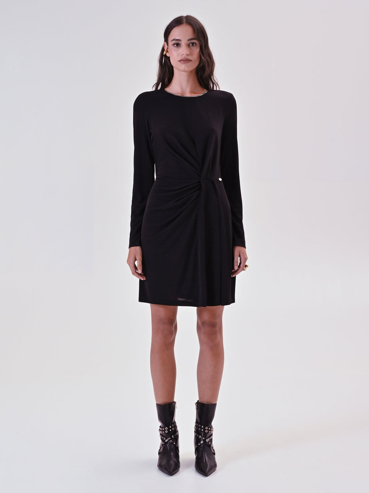 Stretch Dress with Drape - Maska