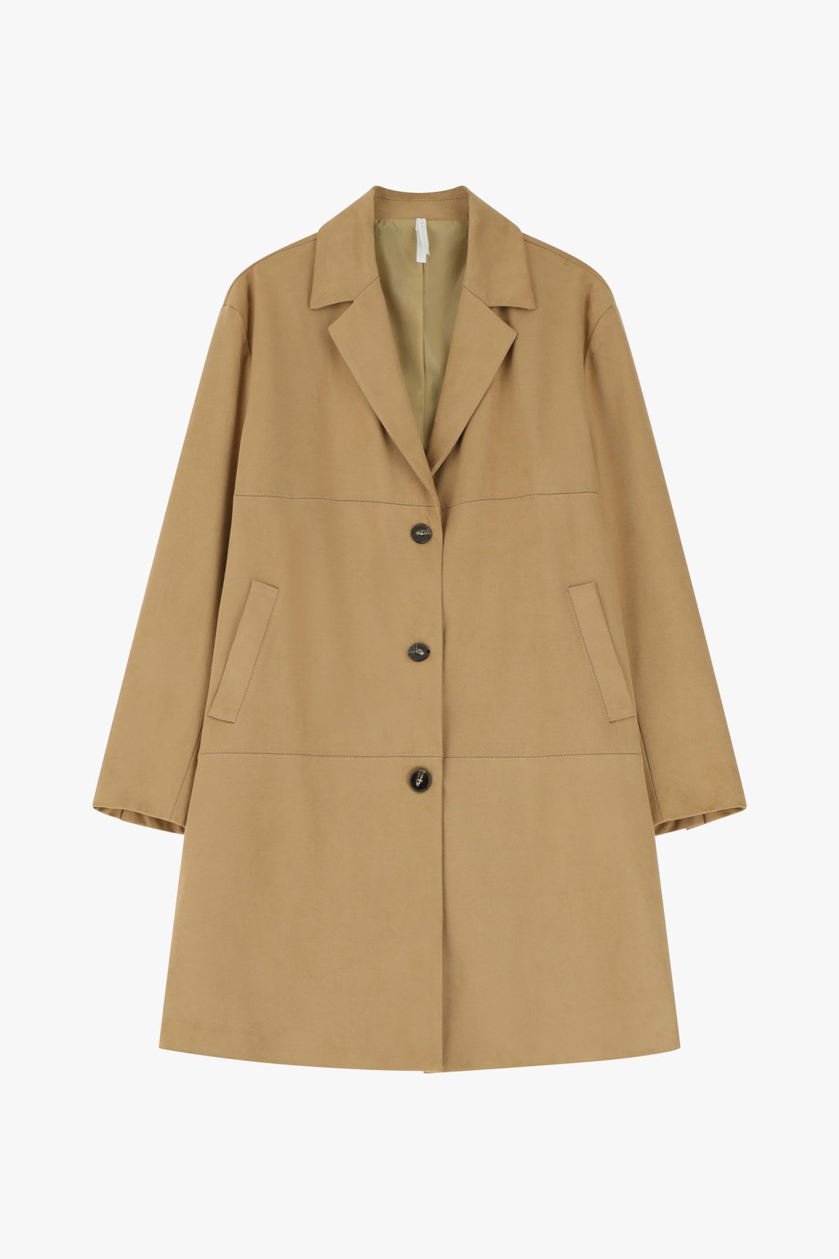 Suede Effect Coat - Maska