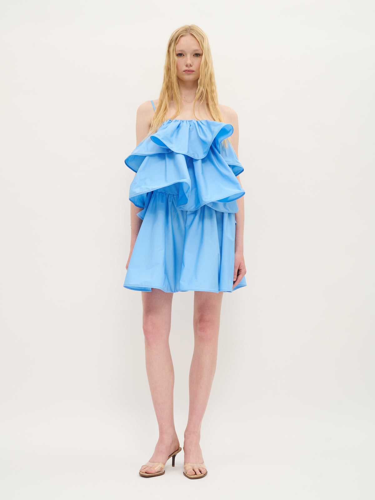 Tiered Ruffle Cotton Mini Dress - Maska