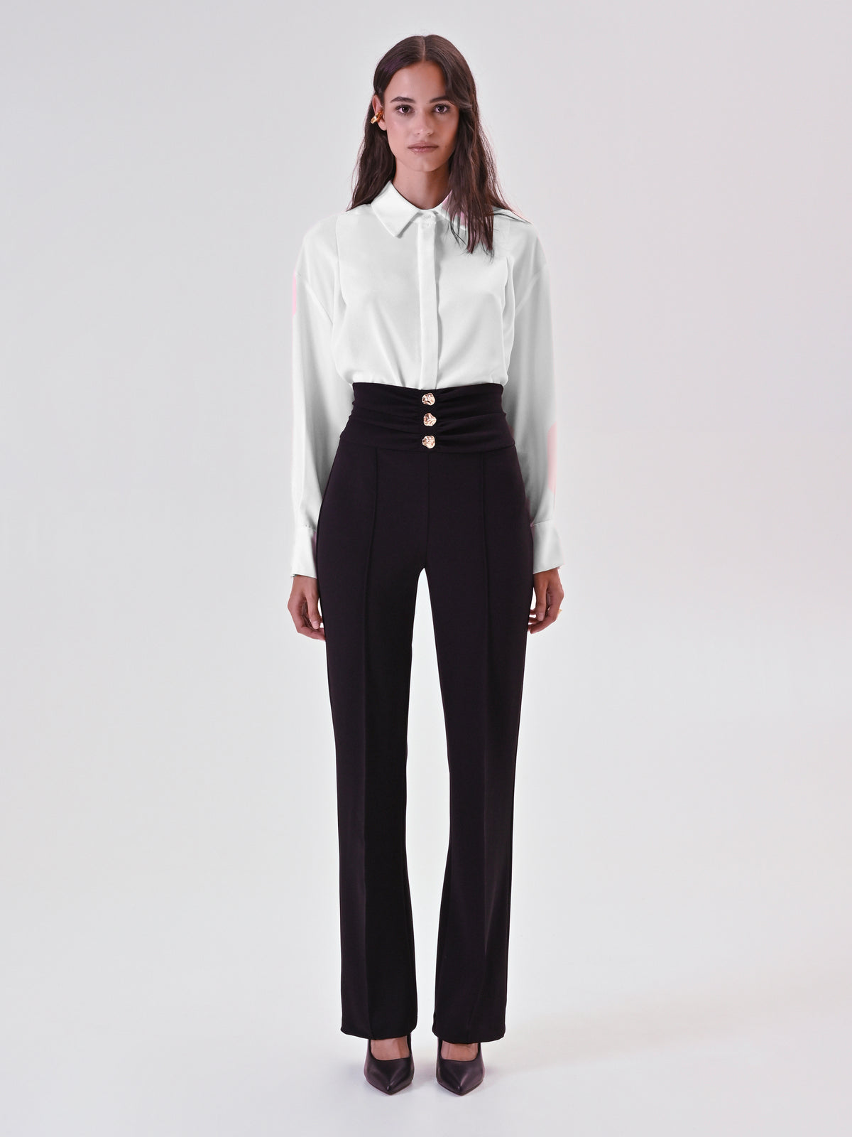 Trousers with Decorative Buttons - Maska