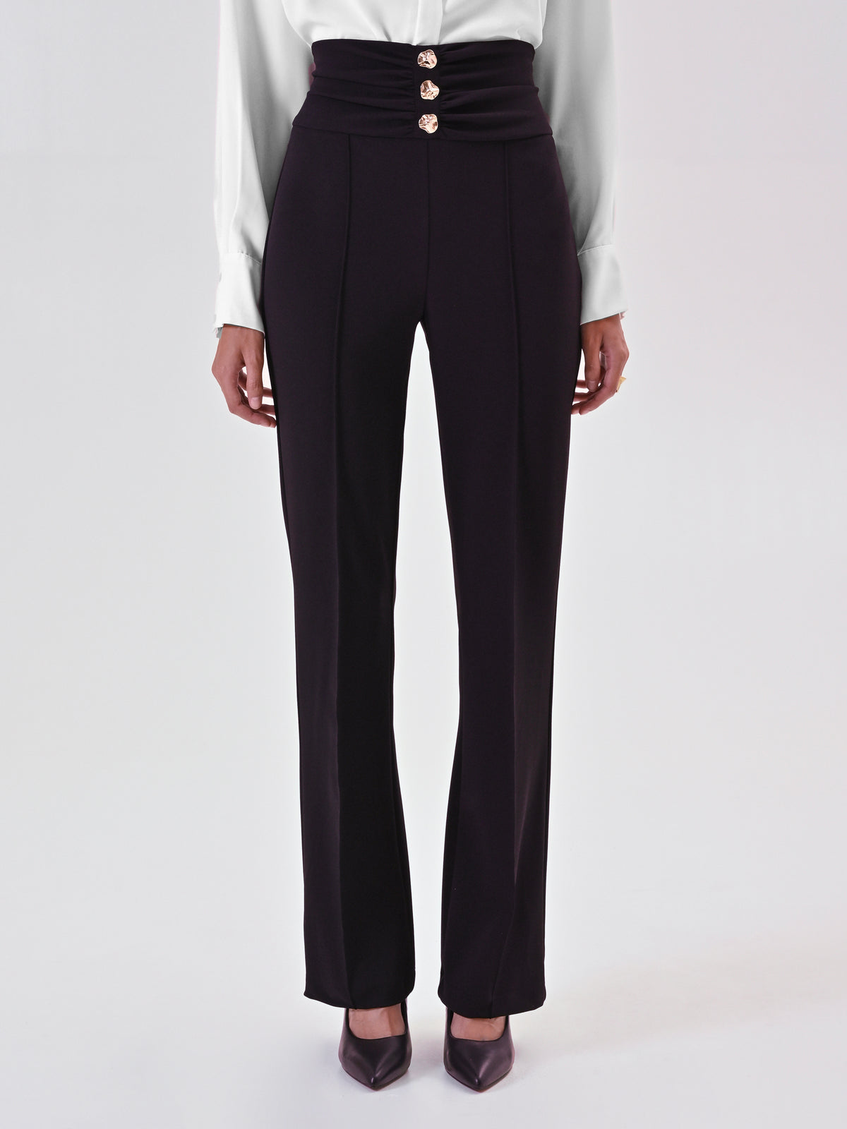 Trousers with Decorative Buttons - Maska
