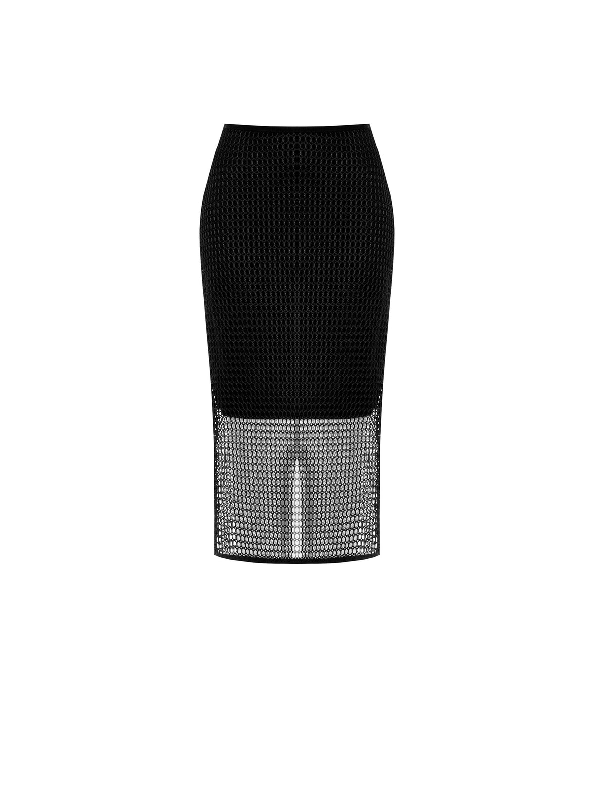 Pencil Skirt in Shiny Mesh