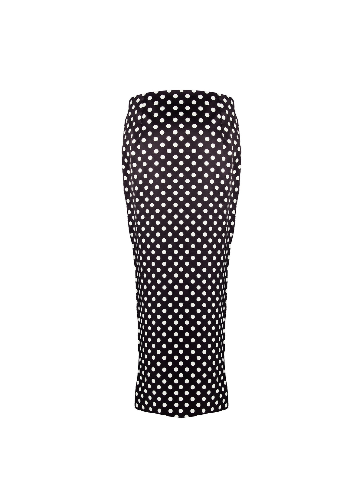 Crossover Pencil Skirt in Satin with Maxi Ruffle